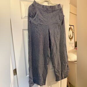 Max studio blended Linen wide leg Trousers size L